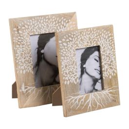 Portafotos Blanco-Natural 20 X 2 X 25 cm