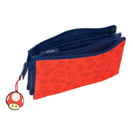 Safta Portatodo Triple Super Mario "Trick" 22x12x3cm