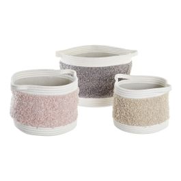 Cesta Kids DKD Home Decor Rosa Palo Gris Oscuro 34 x 27 x 34 cm Set de 3 Cesta Kids DKD Home Decor Rosa Palo Gris Oscuro 34 x 27 x 34 cm Set de 3