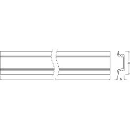 Ledvance PF03/UW/25X7/12/1 Perfil Plano para Tiras LED 1 Metro - Perfil Bajo, Montaje Sencillo, Iluminación Interior LVE-4058075278257