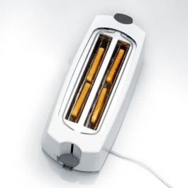 Severin AT2234 Tostadora de 4 rebanadas, 2 ranuras largas, 1400W, para tostar, descongelar y recalentar, soporte de repostería, autocentrante