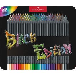 Faber-Castell Black Edition Lápices de colores, 100 unidades en caja metálica, mina supersuave para papel oscuro Precio: 63.50000019. SKU: B1GYMG5DRH