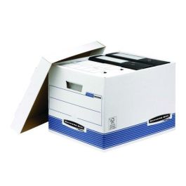 Fellowes Contenedor De Archivos Folio System Azul-Blanco, Muy Resistente, Sistema Fastfold, Capacidad Para 5 Cajas De 80mm, Cartón 100% Reciclado Precio: 9.5000004. SKU: BIX0030901