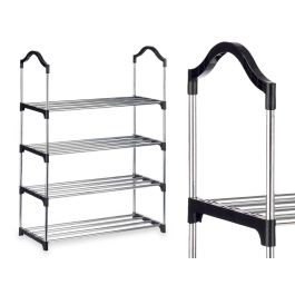 Zapatero Kipit 4 Alturas, 4 Barras, Estantes, Negro - 76x58x26 cm (6 Unidades) Zapatero Kipit 4 Alturas, 4 Barras, Estantes, Negro - 76x58x26 cm (6 Unidades)