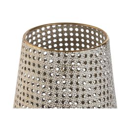 DKD Home Decor Portavela Metal Blanco Dorado 25 x 36 x 25 cm (4 Unidades)