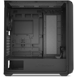 Sharkoon AK2 Midi Tower Negra - Caja PC Gaming/Oficina/Multimedia, 2 Ventiladores 120mm Preinstalados, USB-C, Soporte BTF, Radiadores 360mm