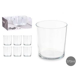 Vaso Agua Recto Vivalto 370 ml - Vidrio Transparente 8.5x9x8.5 cm (24 Unidades)