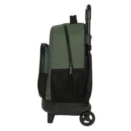 Mochila Escolar con Ruedas BlackFit8 Gradient Negro Verde militar (33 x 45 x 22 cm)