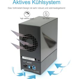 ICY BOX RAID-System. Caja Externa 2x SATA 3.5" a USB 3.0, Funciones RAID 0/1/LARGE/SINGLE