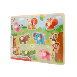 Imaginovo Puzle Infantil Madera Animales +18 Meses 9 Piezas 30x22,5cm