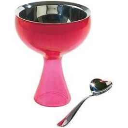 Alessi Copa para Helado Big Love Rosa con Cuenco Extraíble de Acero Inoxidable 18/10 y Cuchara en Forma de Corazón AMMI01S F Precio: 35.69000028. SKU: B1CP6ZSE5W