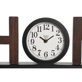 DKD Home Decor Reloj Loft Natural Negro 6 x 17 x 50 cm (2 Unidades)