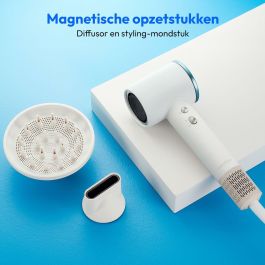 Medion MD19983 Secador de Pelo 1600W, 2 Velocidades, 85°C, Diseño LED Blanco
