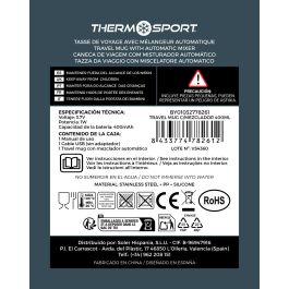 Inde Travel Mug con Mezclador 400 ml - 8x7x12.5 cm (6 Unidades)