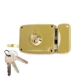 Lince Cerradura sobreponer con cilindro 5125a, entrada 80mm, mano derecha 95125ahe08d, tubo de defensa giratorio, 3 llaves serreta Precio: 49.50000011. SKU: S7919290