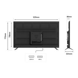 JAPANNEXT JN-IPS550UHD60F - Televisor 4K Ultra HD de 139,7 cm (55") LCD IPS, 3840 x 2160 Pixeles, 60Hz, HDR, HDMI 2.0, Altavoces 10W, Negro