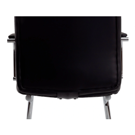 Q-connect Silla Pia Ve Escritorio Simil Piel Base Metalica Negro Altura Max 1050 mm