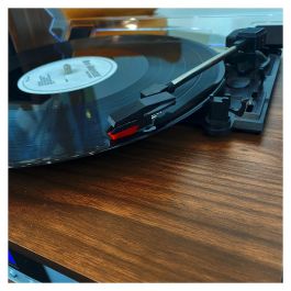 Lenco MC-160WD Tocadiscos de Madera con Bluetooth, Radio DAB+/FM y Reproductor MP3