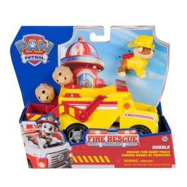 Paw Patrol Vehículo de Rescate de Bomberos Fire Rescue - Juguete Modelos Surtidos para Niños +3 Años - Medidas 20,3x25,4x8,13 cm