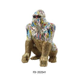 DKD Home Decor Figura Gorila Dorado Multicolor Resina 28.5 x 26.5 x 41 cm Precio: 47.49999958. SKU: B18MM8GGKH