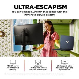 HP OMEN 34c Monitor Gaming Curvo WQHD 165Hz de 34 Pulgadas