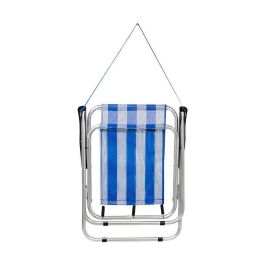 Silla playa aluminio plegable fija marinera 44x45x76 cm