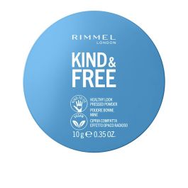 Rimmel London KIND & FREE powder #20-light, Polvo Compacto Matificante Vegano con 94% de Ingredientes Naturales, Tono Light