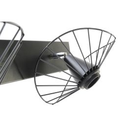 DKD Home Decor Lámpara Aplique de Pared Urban de Metal Negro, 50x16x21cm, E27 para 2 Bombillas, 50W 220V (Pack de 4) DKD Home Decor Lámpara Aplique de Pared Urban de Metal Negro, 50x16x21cm, E27 para 2 Bombillas, 50W 220V (Pack de 4)