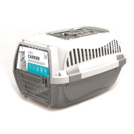 MPETS Jaula de transporte - Para perro - S - Gris y blanco Precio: 46.49999992. SKU: B1E6P3CGH5