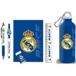 Kids Euroswan Set de Papelería Real Madrid con Botella de 650 ml para Niños de 3+ Años