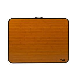 Aktive Mesa Camping Plegable Acero Bambú 80x60x67 cm