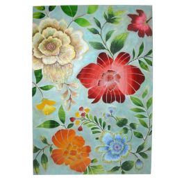 DKD Home Decor Decoracion Pared Multicolor Cristal Lienzo Flores 4 x 120 x 80 cm Precio: 123.50000036. SKU: S3018993