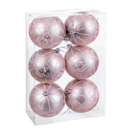 Bolas de Navidad Rosa Plástico 8 cm (6 Unidades) Precio: 11.49999972. SKU: B1BYA3T7RG