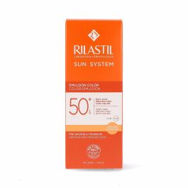 Rilastil SUN SYSTEM SPF50+ Emulsión Color 50 ml, Base de Maquillaje con Alta Protección Solar