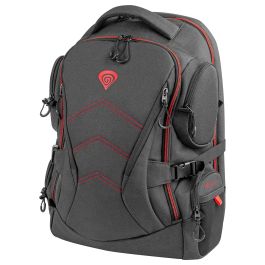 GENESIS Pallad 550 Mochila para Gaming 43,9 cm (17.3") Negro, Rojo con Compartimento para Portátil y Accesorios