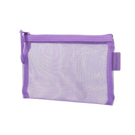 Liderpapel Bolsa Zipper Bag Multiusos Transpirable Poliester Din A6 Morado Pastel