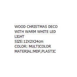 DKD Home Decor Decoración Colgante Navidad Tradicional LED Papá Noel MDF Rojo Blanco 2x24x12cm (24 Uds)
