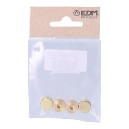 Pack 4 und embellecedor latón roscado liso 12 mm pulido