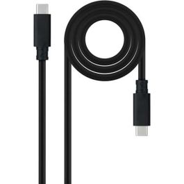 Nano Cable 10.01.4102 Cable USB 3.1 Tipo-C Macho a Macho, Soporta 100W y 10Gbps, 2 Metros, Negro