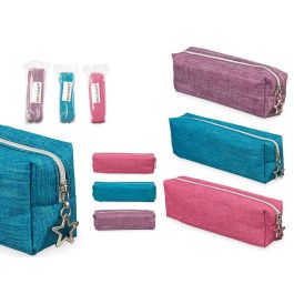 Estuche pequeño tela saco surtidos Pincello 20x6x4 cm verde, rosa, morado (24 Unidades) Estuche pequeño tela saco surtidos Pincello 20x6x4 cm verde, rosa, morado (24 Unidades)