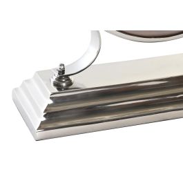 DKD Home Decor Reloj Sobremesa Tradicional Plateado Natural 9.5 x 33 x 30 cm Aluminio