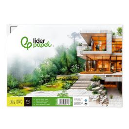 Bloc Dibujo Liderpapel Lineal Encolado 230x325 mm 20 Hojas 130 gr-M2 Sin Recuadro 5 unidades