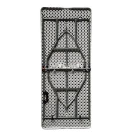 Mesa Plegable 180 cm para 8 personas - Plástico y Metal - Resistente a la Intemperie y Golpes - Carga 150 kg - Interior/Exterior