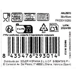 La Mediterranea Fuente Rectangular 30 x 15 cm Elite (18 Unidades)