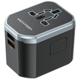 Vention FJCB0 Adaptador de Pared Universal para Viaje 3 Puertos USB (1xUSB-C + 2xUSB-A) 20W Carga Rápida EU UK US AU China Negro Precio: 20.59000009. SKU: B14Q6FJFB5