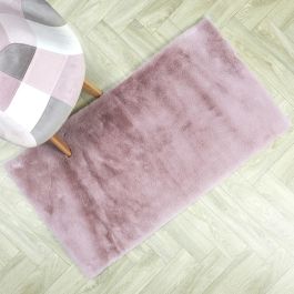 Home Deco Factory Alfombra Rosa 110x60 cm Pelo Imitación Poliéster Suave