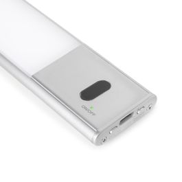 Emuca Aplique LED recargable por USB Kaus con sensor táctil de proximidad, L240mm, Plástico y Aluminio, Anodizado mate