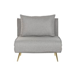DKD Home Decor Sofá Cama Scandi Gris 90 x 84 x 90 cm de Poliéster y Metal con asiento a 43 cm