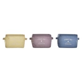 Cesta DKD Home Decor Lienzo Moderno (20 x 16 x 15 cm) (3 Unidades) Precio: 6.69000046. SKU: B1J5SSENR3