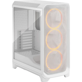 Fractal Design Caja Meshify 3 White RGB TG Clear Tint FD-C-MES3A-07 - Torre, Blanco, Ventiladores ARGB, Control RGB Web
